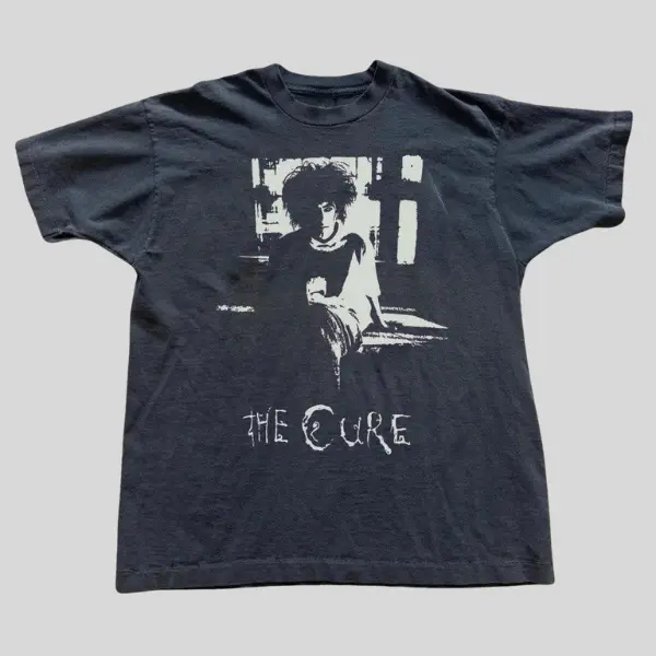 The Cure 1990 Graphic Tee, Vintage Alternative Rock Unisex Y2K Style, Retro 2000s Fashion