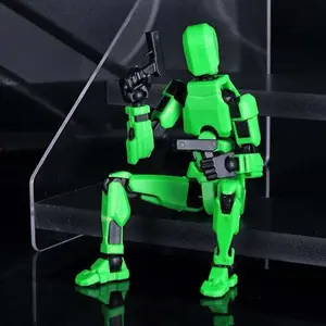 3D Printed Robot Model, Fully Assembled, Multiple Joints, Activity Joint Design, Perfect Desktop Decoration Gift, Easter & Halloween Gifts