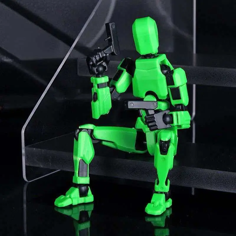 3D Printed Robot Model, Fully Assembled, Multiple Joints, Activity Joint Design, Action Figure, Articulating Figurine, Articulated Figurines, Perfect Desktop Decoration Gift, Easter & Halloween Gifts, Decor Figurine