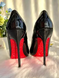 2026 Patent Leather High Heel Shoes, Pointed Toe Slip-On, Elegant Sexy Single Shoe, Night Club Work Shoe, Fine Heel Design