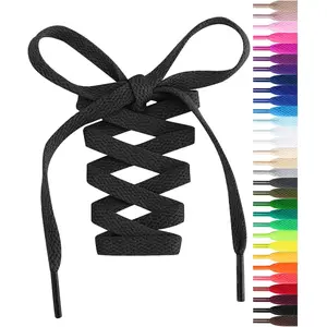 Flat Shoelaces 5/16" - 20 Colors in 36"-72" Shoe Laces For Sneakers