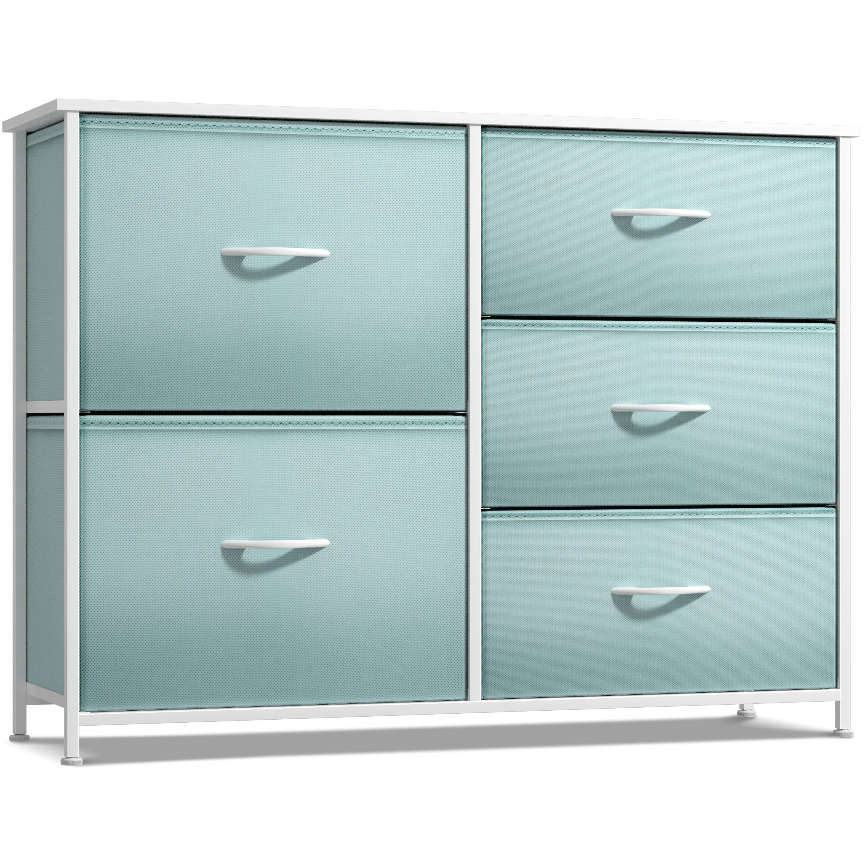 Sorbus 5-Drawer Chest of Dresser - Pastel Space Saving Clothes Storage Cabinet, Furniture Storage Cupboard for Nursery, Bedroom, Home Storage Cabinet