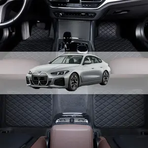 Luxury PU Leather Car Mats for BMW Full Series (1/3/4/5/7/X1/X3/X4/X5/X6) - Anti-Slip Base, Waterproof, Easy to Clean, Full Coverage, Diamond Stitch Design, Left Drive