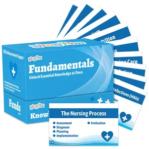 Nursing Fundamentals Flash Cards Medical Nursing School Essentials Review Exam Flash Cards Double-Sided Professional Study Tool School Supplies & Gifts for Medical Students Test Prep