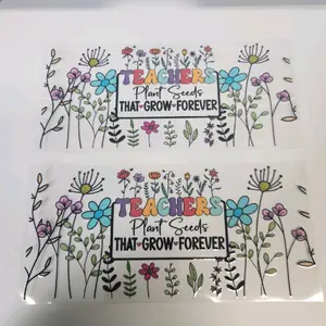 UV DTF 16oz Teachers Wraps - Personalization for Beverages - Durable, Easy to Apply, Ready to Ship - Equipment