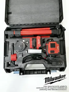 Milwaukee M18 18V 360° Laser Level Kit with Tripod & Carry Case, for Construction/Household Layout, High Precision Measuring Tool
