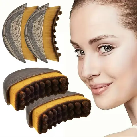 (Buy 1 Get 1 Free Product) Lymphatic Contour Face Brush - Ergonomic Jawline & Chin Sculpting Dry Brushing Massager for Lymphatic Health, Puffy Face Solutions, At-Home Facial Self Treat