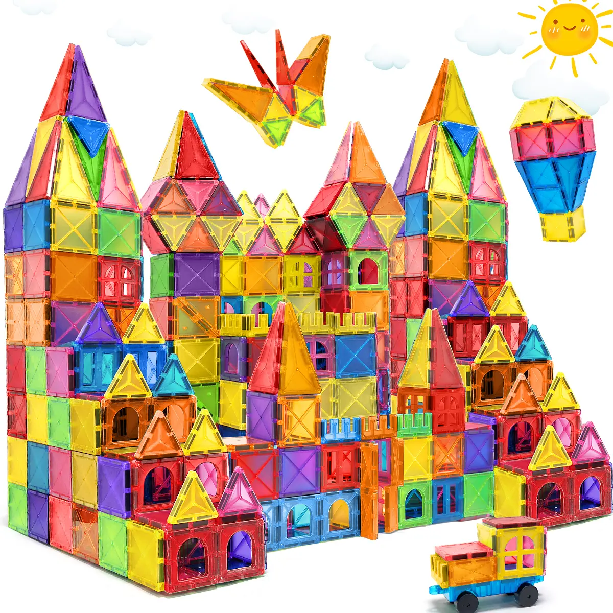 Magnetic Blocks Kids Toys, Magnet 3D Building Blocks Set, Magnet Puzzles Stacking Blocks STEM Sensory Educational Toys Birthday Gift For Kids Boys Girls 3+ Years Old Building Sets