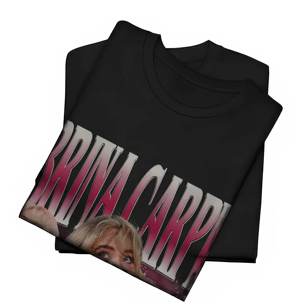 Unisex rina Vintage Aesthetic Cotton Tee Shirt, Trendy Sab Graphic Tee, Album Short N' Sweet T-shirts HH101