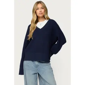 Bluebell Oversized Waffle Knit Sweater