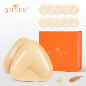 vfv QUEEN Invisible Pulling Double-Sided Adhesive Underwear Bra Pads for Breast Enlargement Waterproof and Sweat-Resistant and Reusable Breast Pusher Pad Bikini Swimsuit Strapless Womenswear Backless Comfy Dress Tops birthday dresses wedding guest dresses