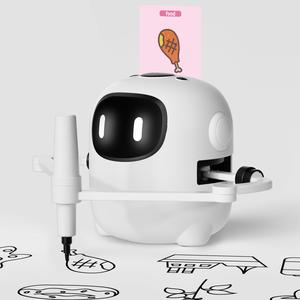 Drawing Robot for Kids, Voice Interactive Educational Drawing Machine, with 150 Cards 12 markers 5 pens. Montessori Painting Learning Toys for 3+ Boys Girls, #Summervibes