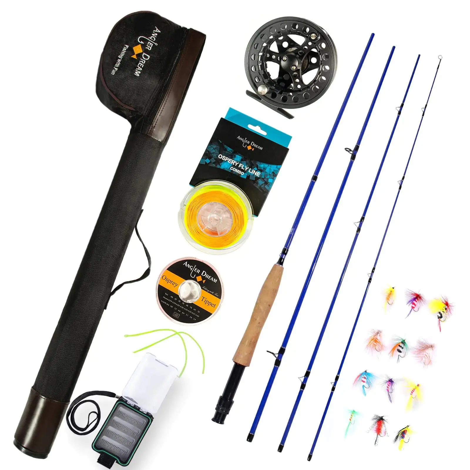 ANGLER DREAM Fly Fishing Rod and Reel Combo 8 WT Fly Fishing Combo for  Starter 4 Pieces Fly Rod Kit Fly Rod with Reel Kit Fly Fishing Outfit Fly  Fishing Combo - TikTok Shop