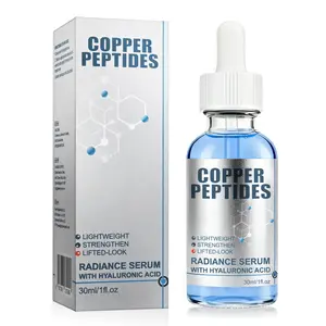 GHK-Cu Copper Peptide Serum, Lightweight Moisture for Soft, Hyaluronic Hydrated, Radiant-Looking Skin Smooth , Gentle Daily Care (30ml / 1fl oz)