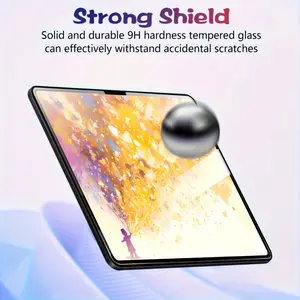 2-piece set suitable for tempered glass screen protector, compatible with iPad mini 1/2/3/4/5/6/7, scratch resistant, protective device, smooth surface, high transparency, durable protection, shatterproof film, protective cover, anti glare film