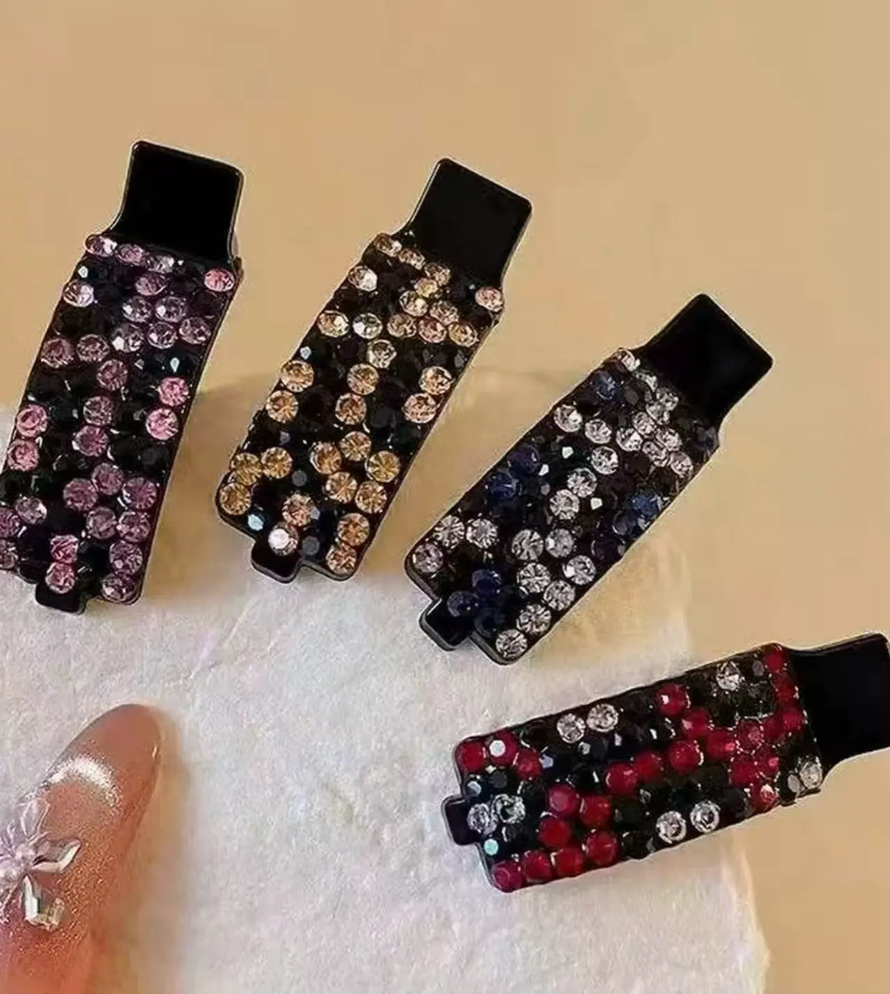 Rhinestone Snap Hair Clips for Women, Fashion Hair Accessories for Daily Wear & Special Occasions