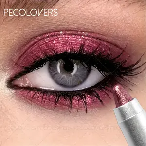 1pc Berry Glitter Eyeshadow Stick, Waterproof And Sweat-Proof, Easy To Apply, High Color, Make Your Eyes Shine More, Suitable For Music Festivals, Stage Plays, Trendy Makeup, Rose Eyeshadow Stick