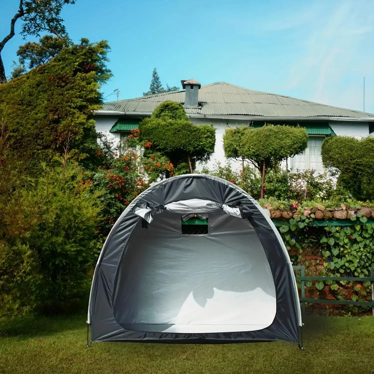 Portable Foldable Bike Tent, Outdoor Bike Tent, Large Space Bike Cover, Sunproof & Rainproof Bike Tent, Outdoor Sports Accessories