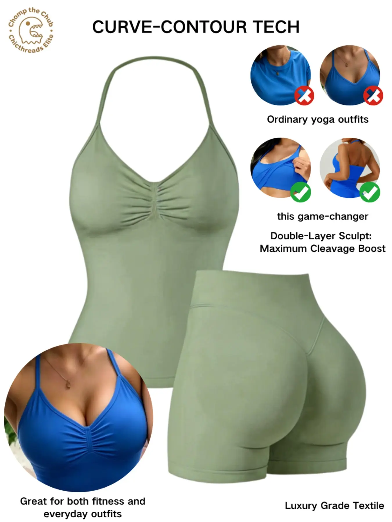 Bootie Lifting & Snatched Waist Yoga Set, Halter Ruched Top + High Waist Sculpting Shorts, Ideal for Gym, Yoga, Activewear, Gym Workout Set, High Stretch Sporty, Gym Clothes Workout Bootie Lifting & Snatched Waist Yoga Set, Halter Ruched Top + High Waist Sculpting Shorts, Ideal for Gym, Yoga, Activewear, Gym Workout Set, High Stretch Sporty, Gym Clothes Workout