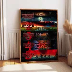 All Season 1 5 Poster Stranger Modern Kitchen Wall  Bedroom Decor  Bar Cart Art Will Byers Steve Harrington Eleven 5W1_7