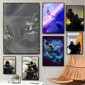 Classic FPS Game C-Counter-Strike Poster Poster Waterproof Moisture-proof Scratch-resistant Durable HD And Sticky Suitable For Gifting And Wall Decoration In The Living Room Bedroom Cafe Bar Corridor