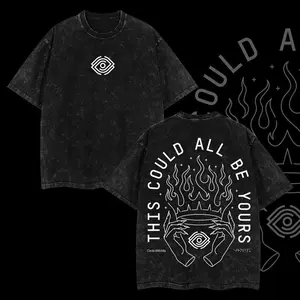 Retro Limited Circle With Me Spiritbox Heavy Metal Washed T-shirt Unisex Oversize Rock Band Cotton T-shirt Gift For Rock Music Lovers Gothic Punk Emo Grunge Y2K Outfits Vintage 90s Graphic Tees Graphic Streetwear T-shirt