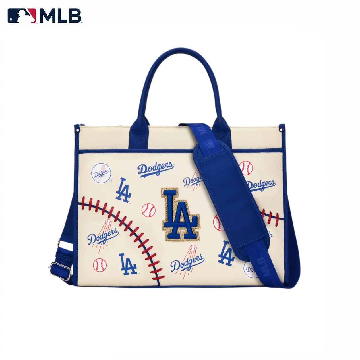 MLB Baseball Design Laptop Tote Bag,Large Game Day Shoulder Handbag, Sporty  Logo Crossbody Tote, Baseball Fan Bag, Travel Work School Weekend Bag