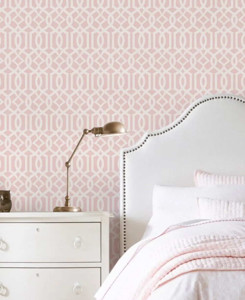 Modern Trellis Pastel Wallpaper - Peel and Stick
