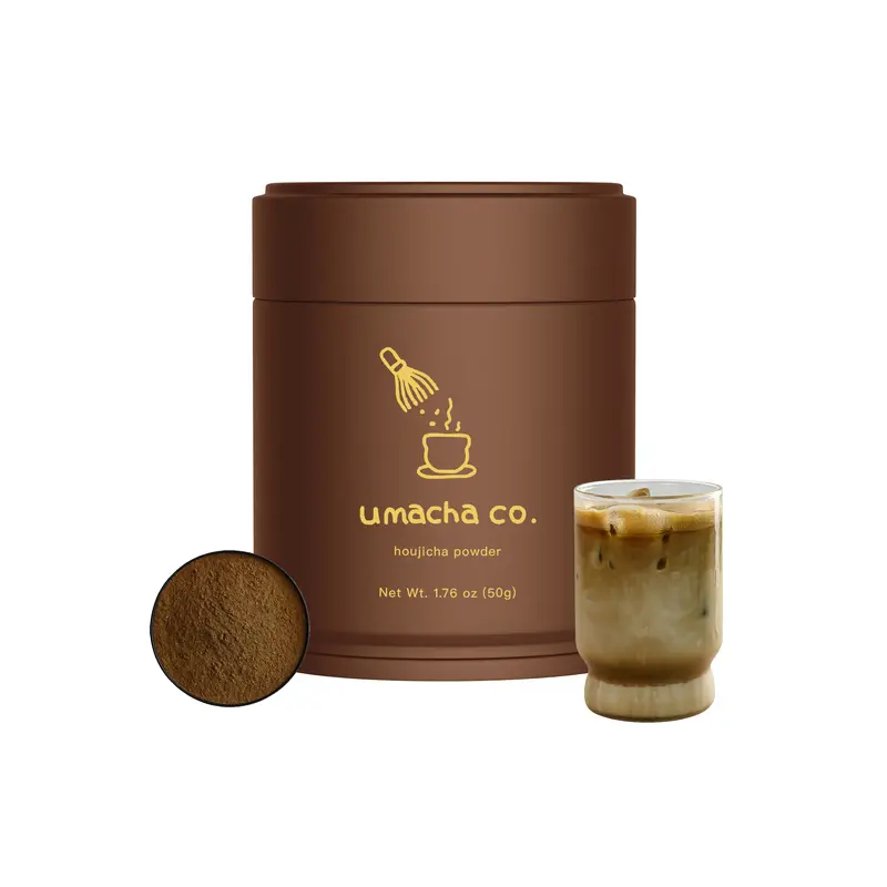 Umacha Co. Houjicha Powder 50g, 100% roasted green tea powder, Hojicha Beverage