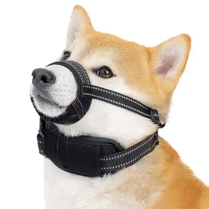 Soft Nylon Breathable Muzzle for Small Dog with Air Mesh | Adjustable Dogs Muzzles to Prevent Biting Training | Puppy Mussels for Grooming Barking Chewing Allows Panting Drinking