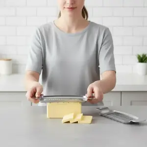 Stainless Steel Wire Cheese Cutter, Manual Butter Cheese Slicer, Non-Stick Blade, Precision Cutting, Kitchen Stress Relief Tool, Kitchenware, Utensils