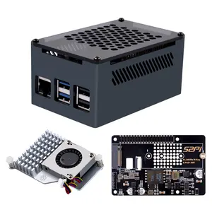 52Pi Raspberry Pi 5 Aluminum Case with Official Active Cooler and P33 M.2 NVMe M-Key PoE+ HAT
