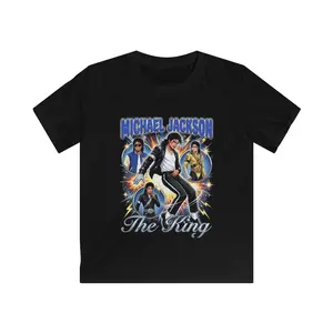 Michael Jackson The King Youth Tee T-shirt Unisex Crewneck Made In 100% Cotton, Design & Printed In The USA