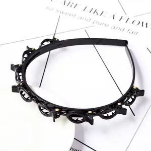 Double-Layer Headband with Clips – Non-Slip Hair Styling Headband with 8 Grip Clips for Easy Hairstyles