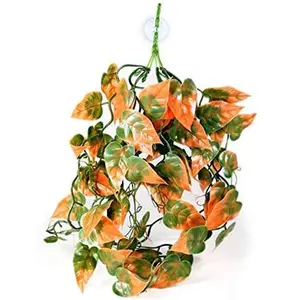 Pangea Hanging Habitat Plant for Reptiles - Orange