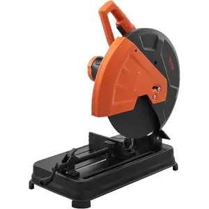 VEVOR Abrasive Chop Saw, 14in / 35cm Blade, 2300W 3600RPM Steel Cutting Machine, 0-45Degrees Adjustable Angle Miter Saw for Cutting Metal, Rebar, Iron, Aluminum - Black