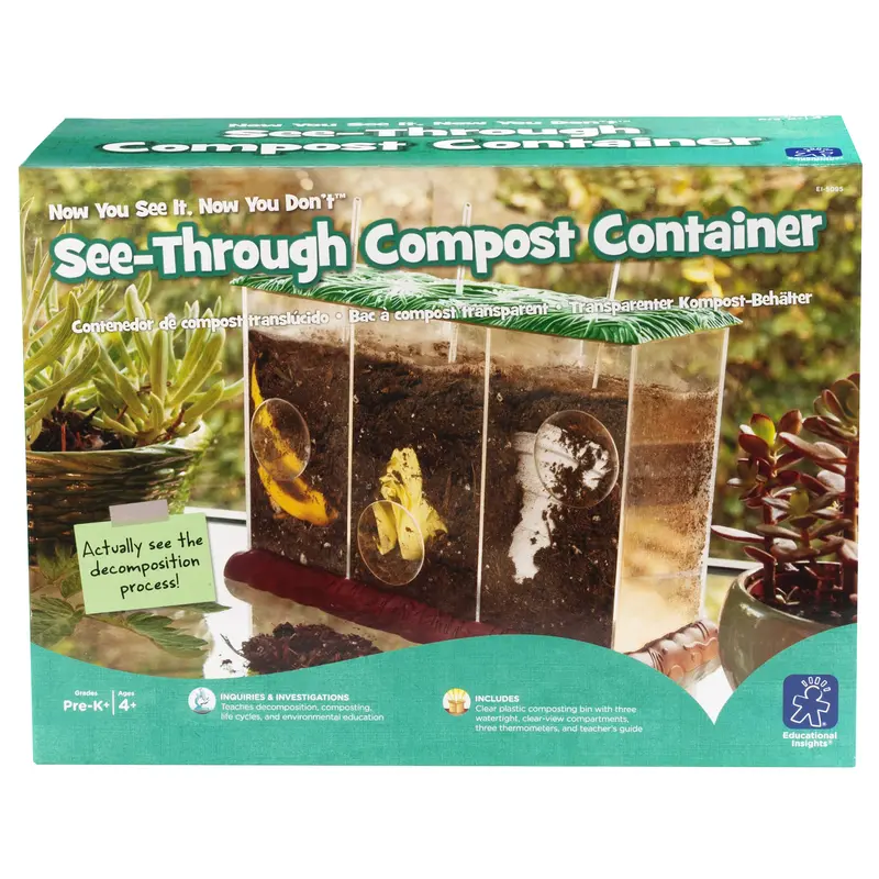 Educational Insights See-Through Compost Container, STEM Toy for Homeschool or Classroom, Ages 4+