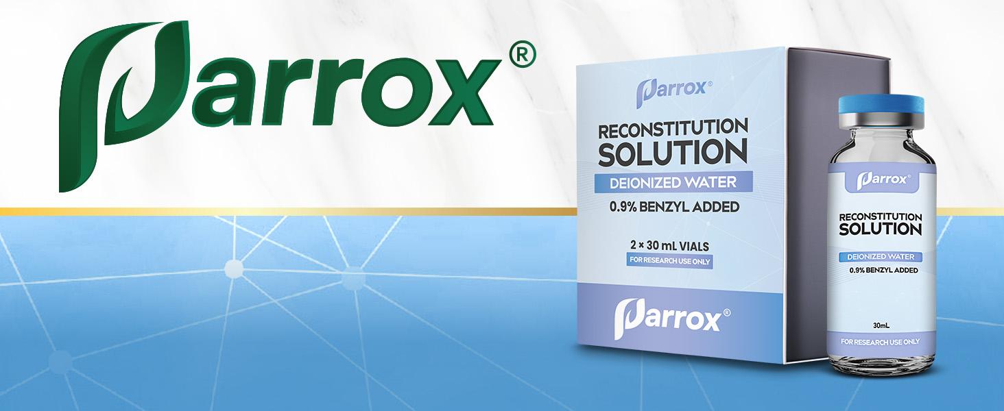 Parrox Reconstitution Solution (30mL) - Premium Glass Vials with Flip-Off Caps, Triple Sealed - [For research purposes only]
