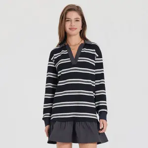 Women's Long Sleeve Mini Polo T-Shirt Dress - A New Day