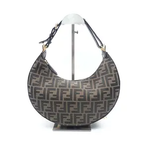 Pre-owned FENDI Canvas Shoulder Bags Graphy Small Monogram Canvas&Calfskin Leather Hobo Bag T10382319