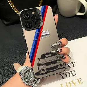New Fashion Sports Car M Pattern Phone Case for iPhone 17 17 16 15 14 13 12 11 Pro Max X XR XS Max 17 Air 16 E 8 7 Plus Anti-drop Matte Back Cover Creative Phone Case, Can Be Used as a Gift