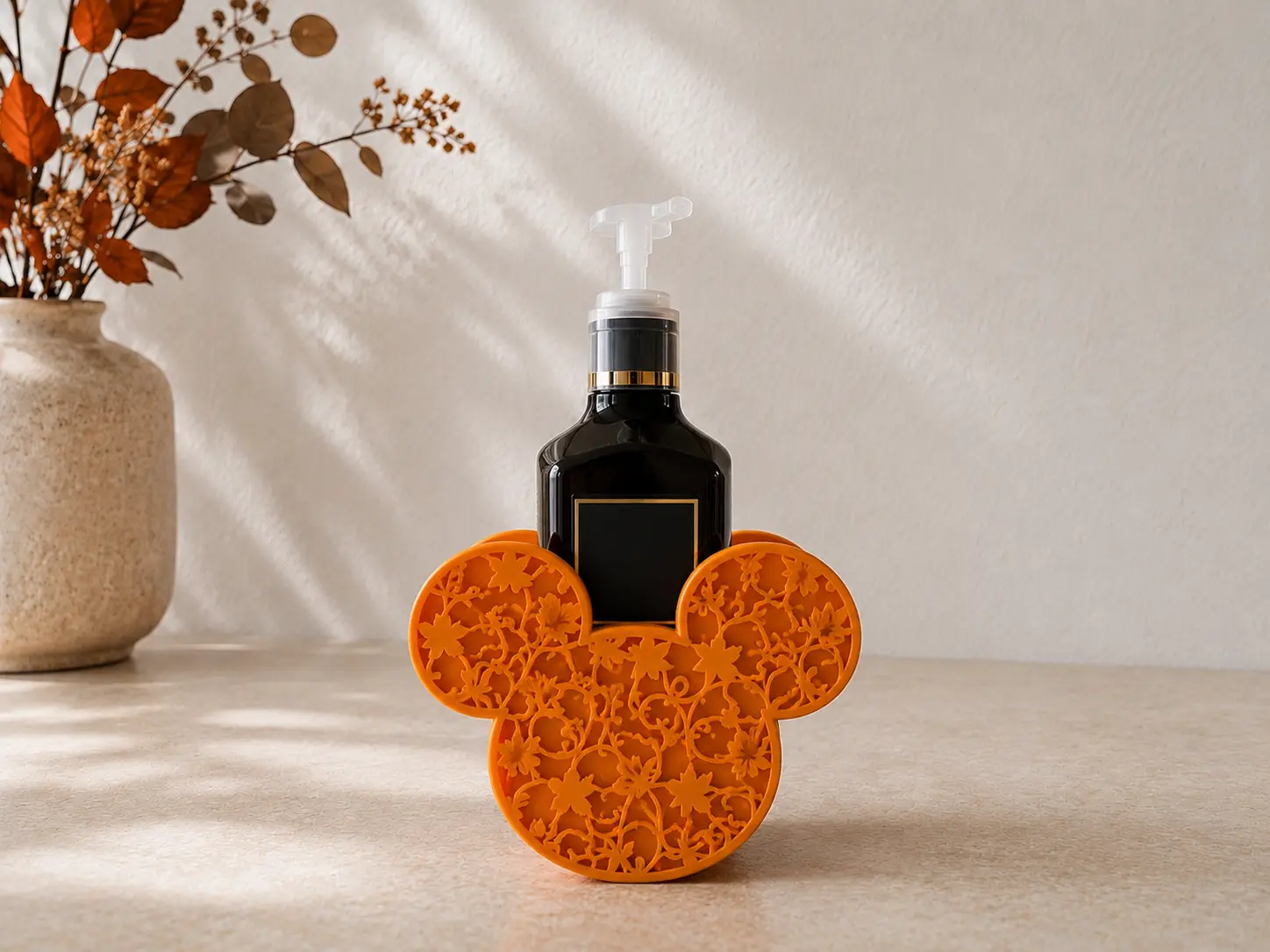Autumn Mouse Head Foaming Soap Holder, Bathroom Home Supplies Soap Dispenser Accessory
