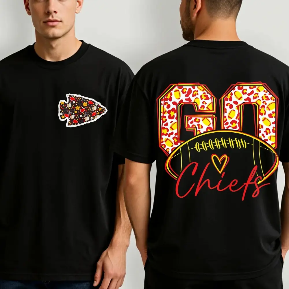 KC Football Arrowhead T-shirt, Kansas City Arrowhead, Chiefs Football Decor, Football T-shirt Idea, Kansas City Football T-shirt