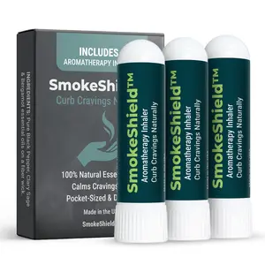 SmokeShield Aromatherapy Inhaler 3-Pack with Black Pepper – Use Daily for 30 Days for Gradual Craving Support – Made in USA