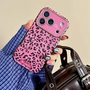 New Leopard Print Case for IP 17ProMax, IP 16ProMax/15/14 Large Window Full Protection Cover Protective Protector Casing