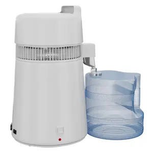 Garvee Stainless Steel Countertop Water Distillers with 4L and 6L Capacities, Suitable for Home, Workplace, Laboratory, and Aquarium Use, Featuring Options for Plastic or Glass Containers to Ensure Pure Distilled Water