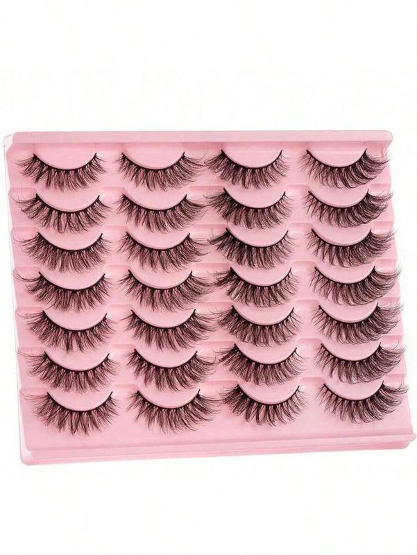 14 Pairs Faux Mink Strip Eyelashes Natural Look Short Cat Eye Fluffy Thin False Eyelashes Set For Daily Makeup F7 6-15mm Cosmetic