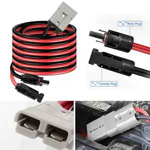 1PCS 20Feet/6Meter Solar Panel Charge Connector to SB50 Connector Copper Wire Cable Extension Cable for Battery Pack Portable Power Stations Solar Generator Inverter for Car Forklift Trucks