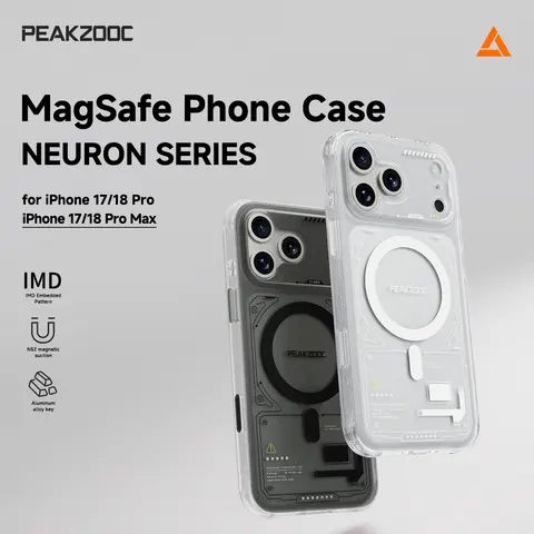 【DealsForYouDays】PEAKZOOC Neural Armor Protective Cellphone Case - Heavy-Duty Shockproof Casing, Anti-Fingerprint Matte Cover, Rugged Protection Phone Accessory for iPhone 17 Pro Max/17 Pro/18 Pro/18 Pro Max Smartphone Protector