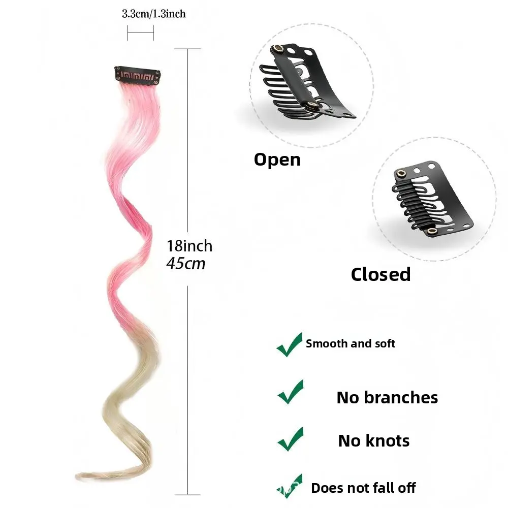 DB-One Piece Long Curly Hair Extensions for Women Ombre One-Clip Hairpiece-DB DB-One Piece Long Curly Hair Extensions for Women Ombre One-Clip Hairpiece-DB